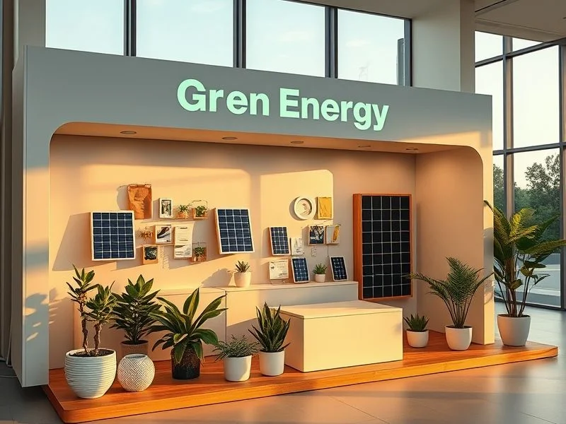 images/Green_Energy_7aa10b06.webp/Green_Energy_6596e31d.webp: A close-up, high-detail shot of a next-generation flexible solar panel, semi-transparent, integrated seamlessly into an architectural surface or forming an elegant, organic curve. Emphasize the advanced materials, subtle light refractions, and futuristic design, showcasing innovation.