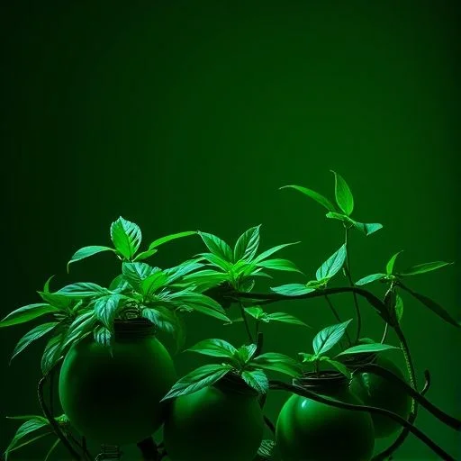 images/Green_Energy_b333ca04.webp: A futuristic bioreactor facility producing advanced biofuels from algae and industrial waste, depicted with glowing transparent tanks and efficient, closed-loop systems. Focus on biotechnology and clean energy generation. No human presence.